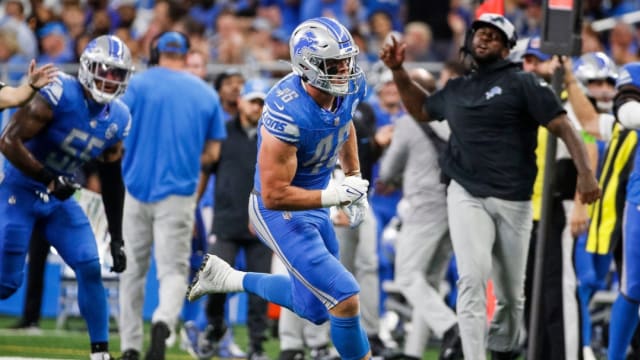 Detroit Lions linebacker Jack Campbell